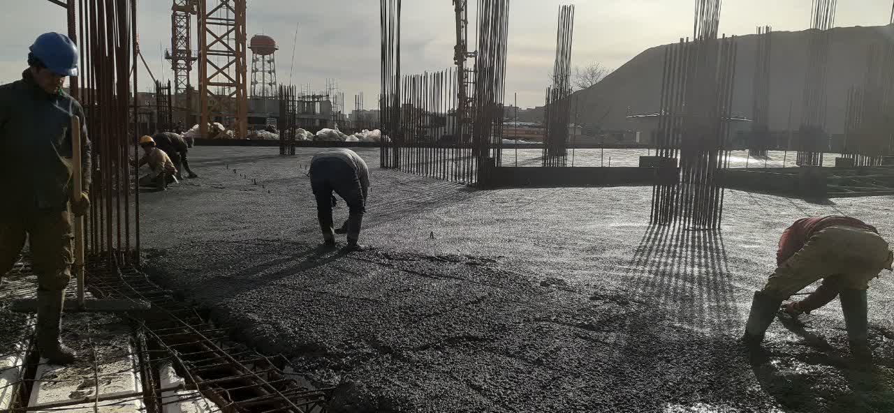 بتن ریزی پروژه شهید تندگویان